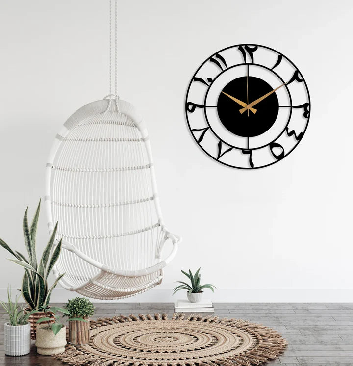 Modern Arabic Numeral Design – Luxury Minimalist Metal Wall Clock