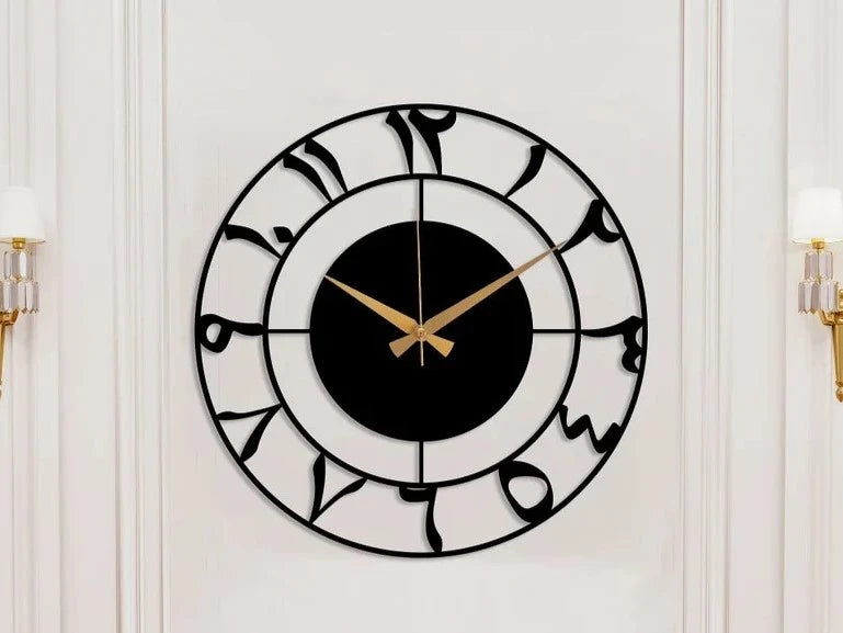 Modern Arabic Numeral Design – Luxury Minimalist Metal Wall Clock