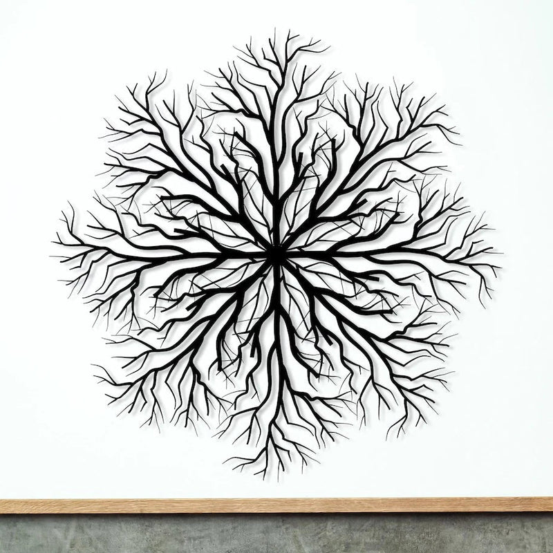 Modern Tree Root Metal Wall Art - Nature-Inspired Minimalist Wall Décor for Home & Office