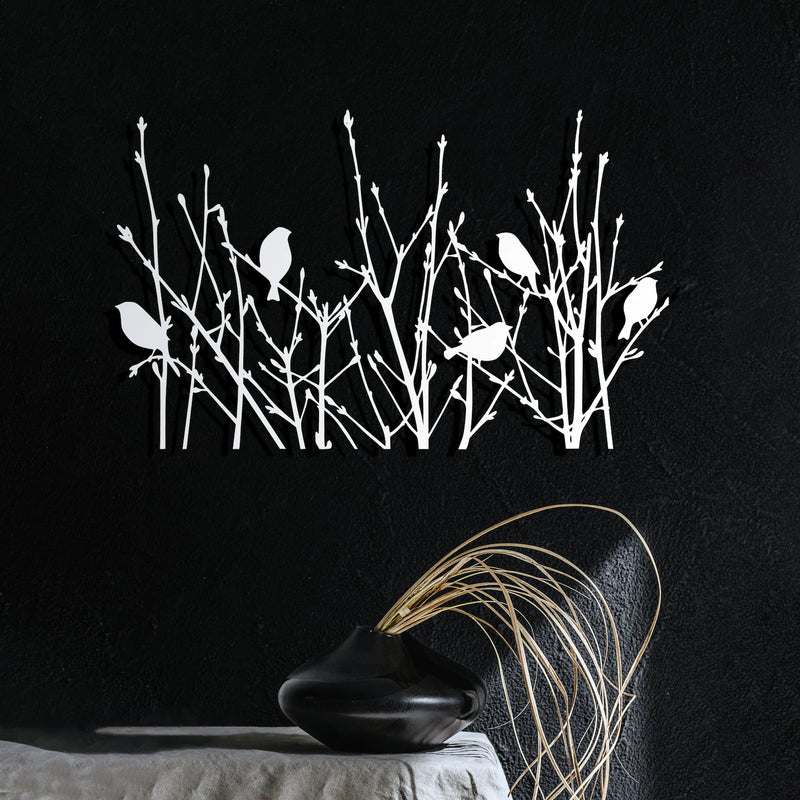 Birds on Branches Wall Art – Nature-Inspired Minimalist Decor for Living Room & Bedroom