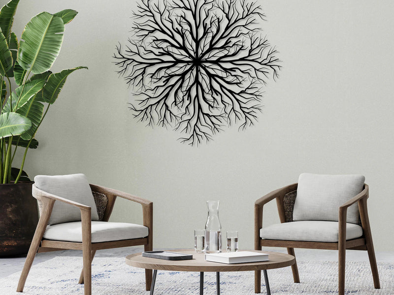 Modern Tree Root Metal Wall Art - Nature-Inspired Minimalist Wall Décor for Home & Office