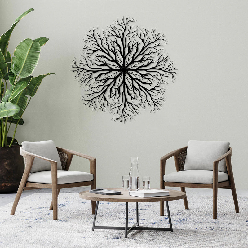 Modern Tree Root Metal Wall Art - Nature-Inspired Minimalist Wall Décor for Home & Office