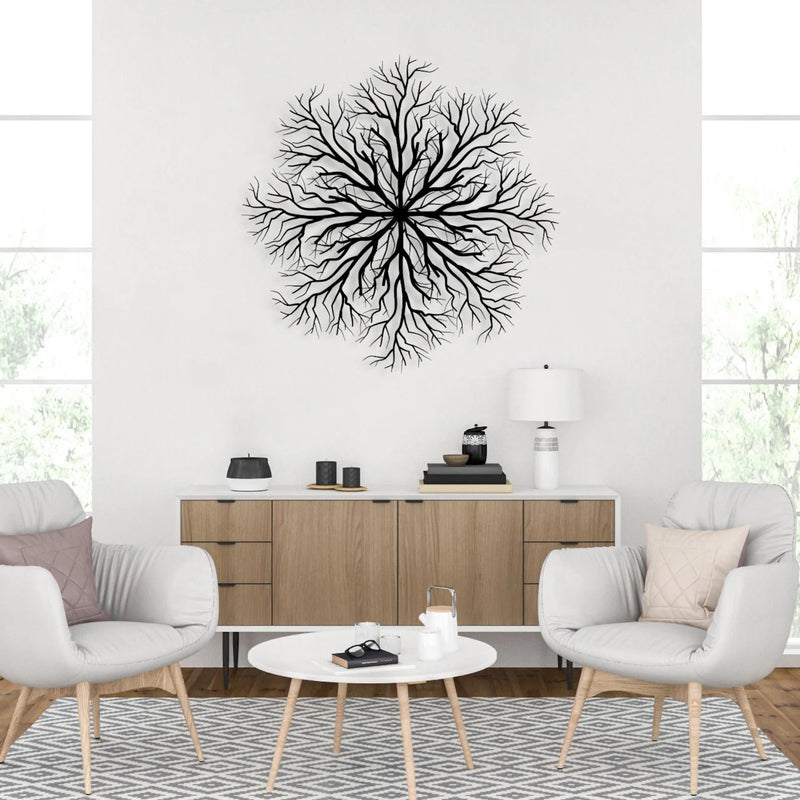 Modern Tree Root Metal Wall Art - Nature-Inspired Minimalist Wall Décor for Home & Office