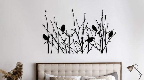 Birds on Branches Wall Art – Nature-Inspired Minimalist Decor for Living Room & Bedroom