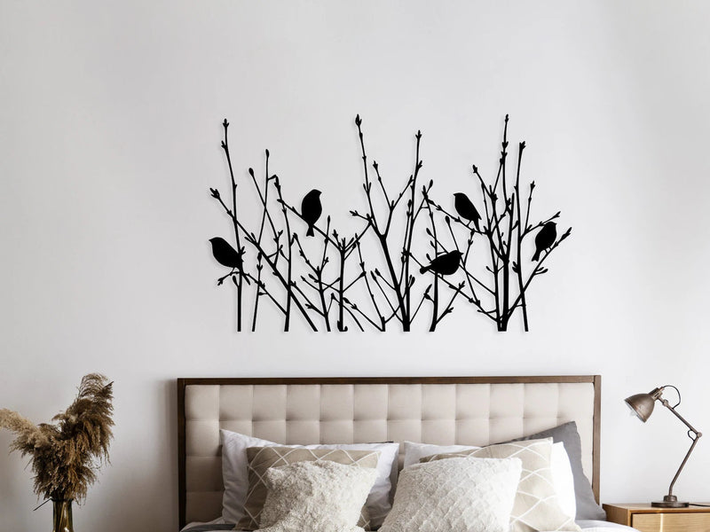 Birds on Branches Wall Art – Nature-Inspired Minimalist Decor for Living Room & Bedroom