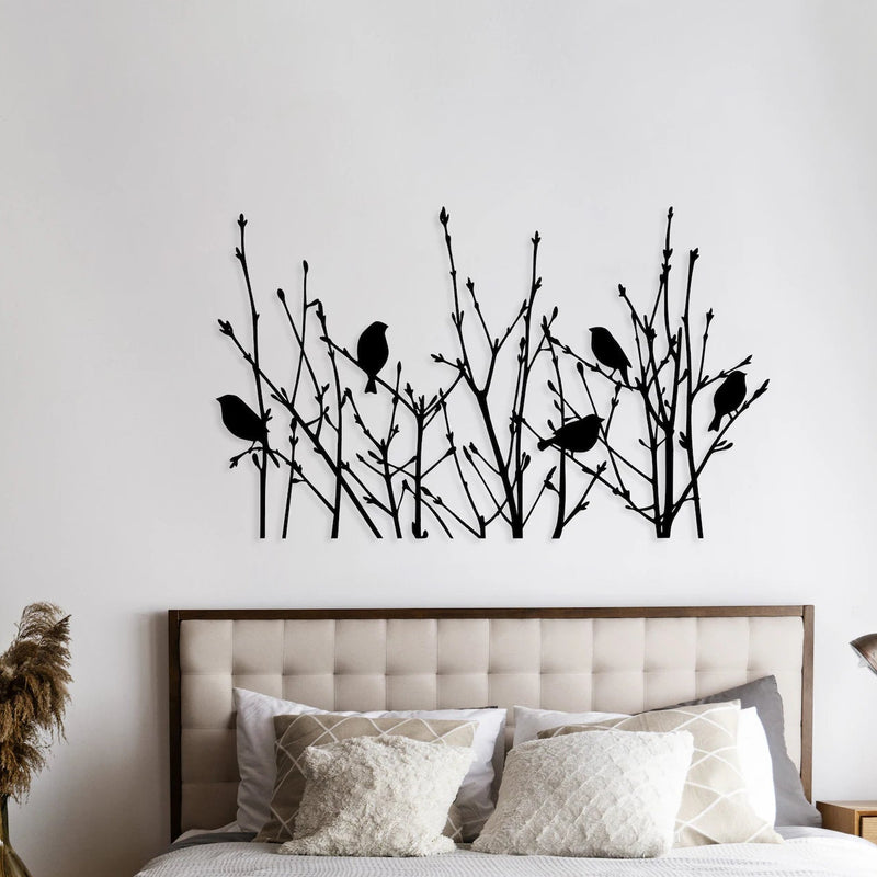 Birds on Branches Wall Art – Nature-Inspired Minimalist Decor for Living Room & Bedroom