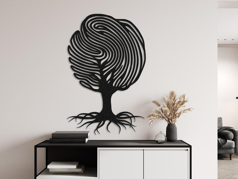 Modern Abstract Tree Metal Wall Art – Nature-Inspired Minimalist Decor