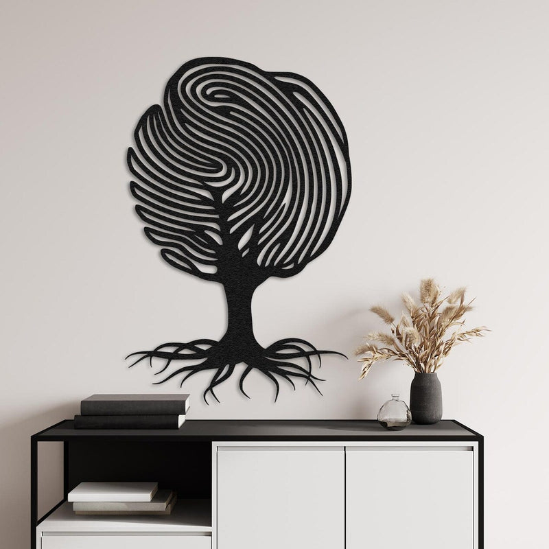 Modern Abstract Tree Metal Wall Art – Nature-Inspired Minimalist Decor