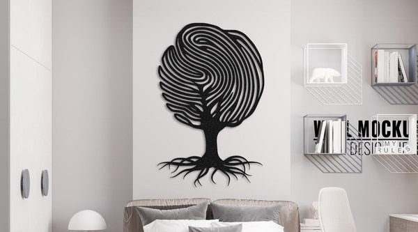 Modern Abstract Tree Metal Wall Art – Nature-Inspired Minimalist Decor