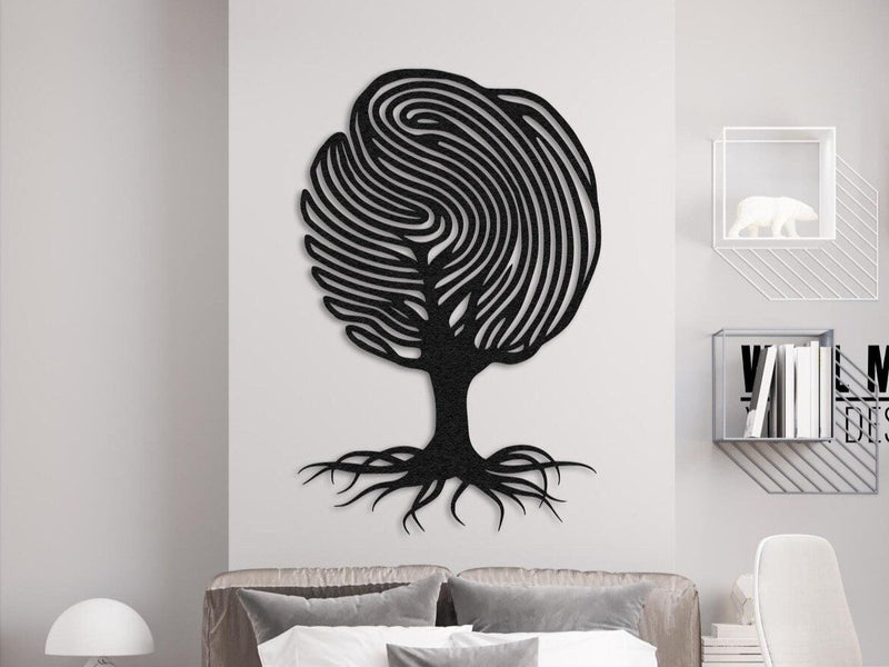 Modern Abstract Tree Metal Wall Art – Nature-Inspired Minimalist Decor