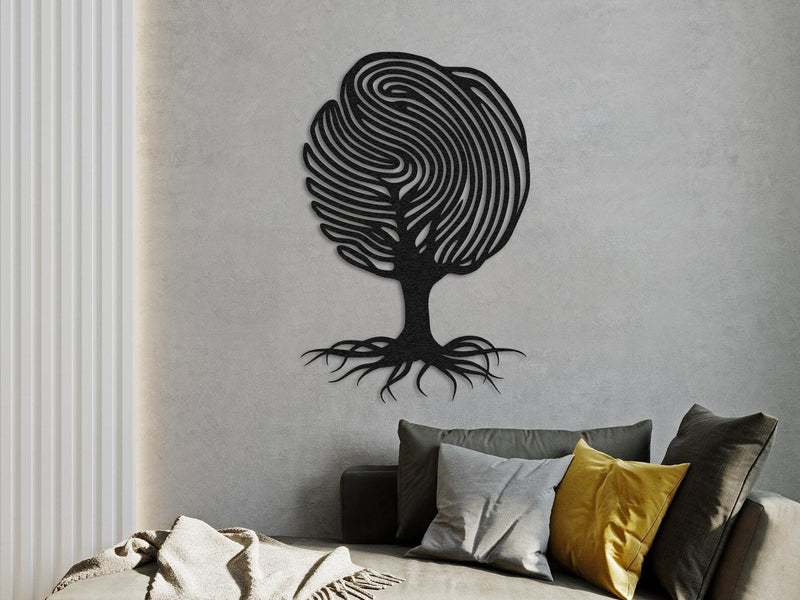 Modern Abstract Tree Metal Wall Art – Nature-Inspired Minimalist Decor