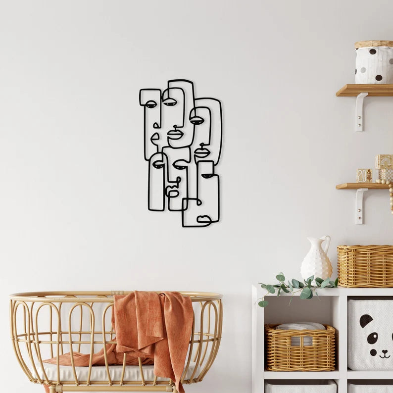 Picasso Abstract Faces Line Art – Modern Wall Decor