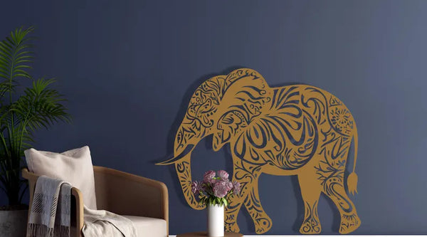 Elephant Wall Art | Wildlife Wall Art | Wood & Acrylic Décor