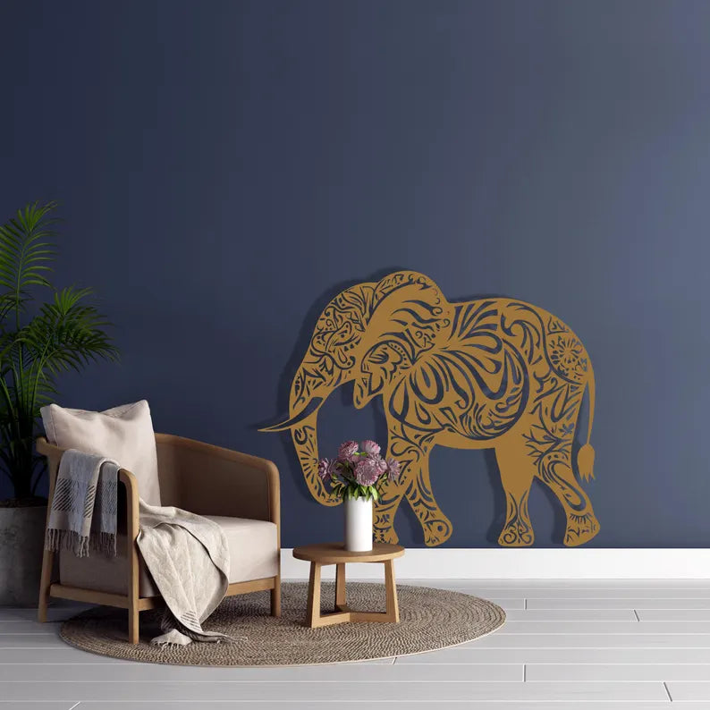 Elephant Wall Art | Wildlife Wall Art | Wood & Acrylic Décor