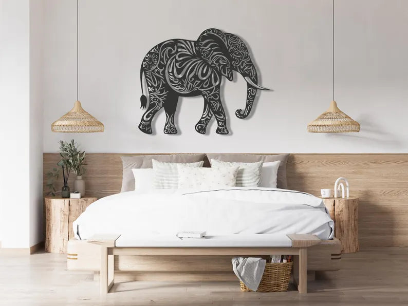 Elephant Wall Art | Wildlife Wall Art | Wood & Acrylic Décor