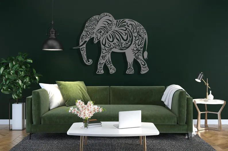 Elephant Wall Art | Wildlife Wall Art | Wood & Acrylic Décor