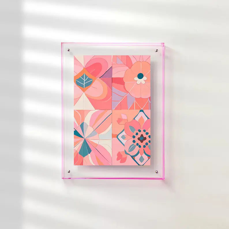 Colorful Acrylic Wall-Mounted Photo Frame – Versatile & Vibrant Display