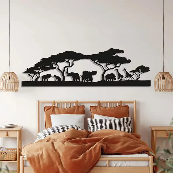 Wildlife Safari Wall Art – African Elephant & Nature Scene Decor