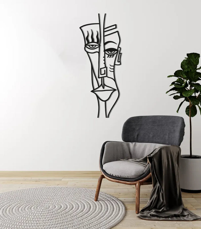 Pablo Picasso Inspired Wall Art – Abstract Cubism Faces Decor