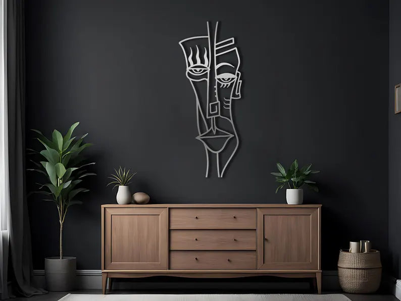 Pablo Picasso Inspired Wall Art – Abstract Cubism Faces Decor