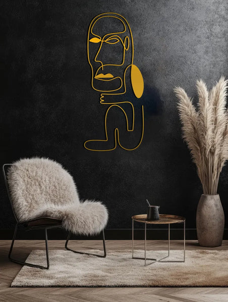 Picasso Linear Wall Art – Minimalist Abstract Face Decor