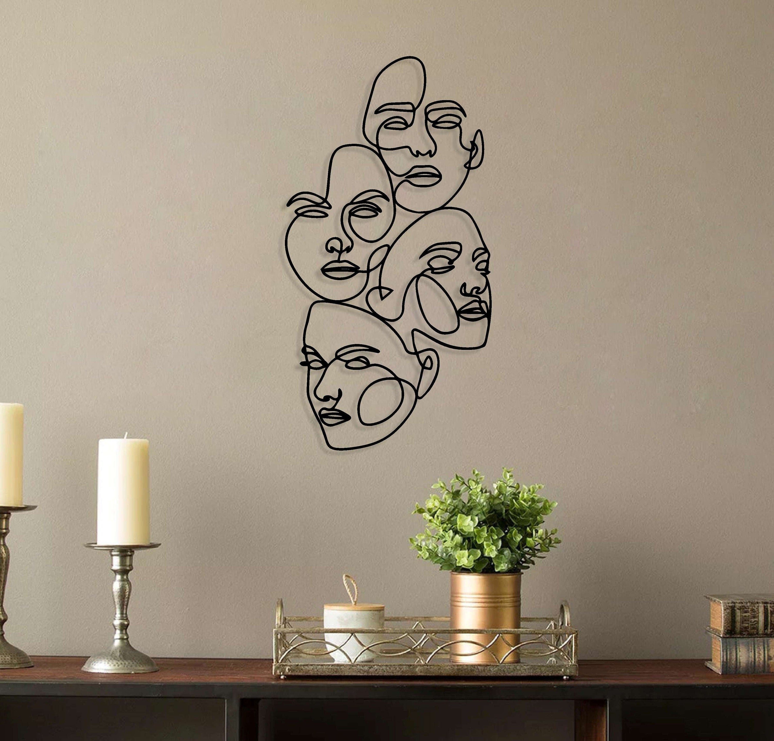 Woman Face Line Art – Abstract Wall Decor