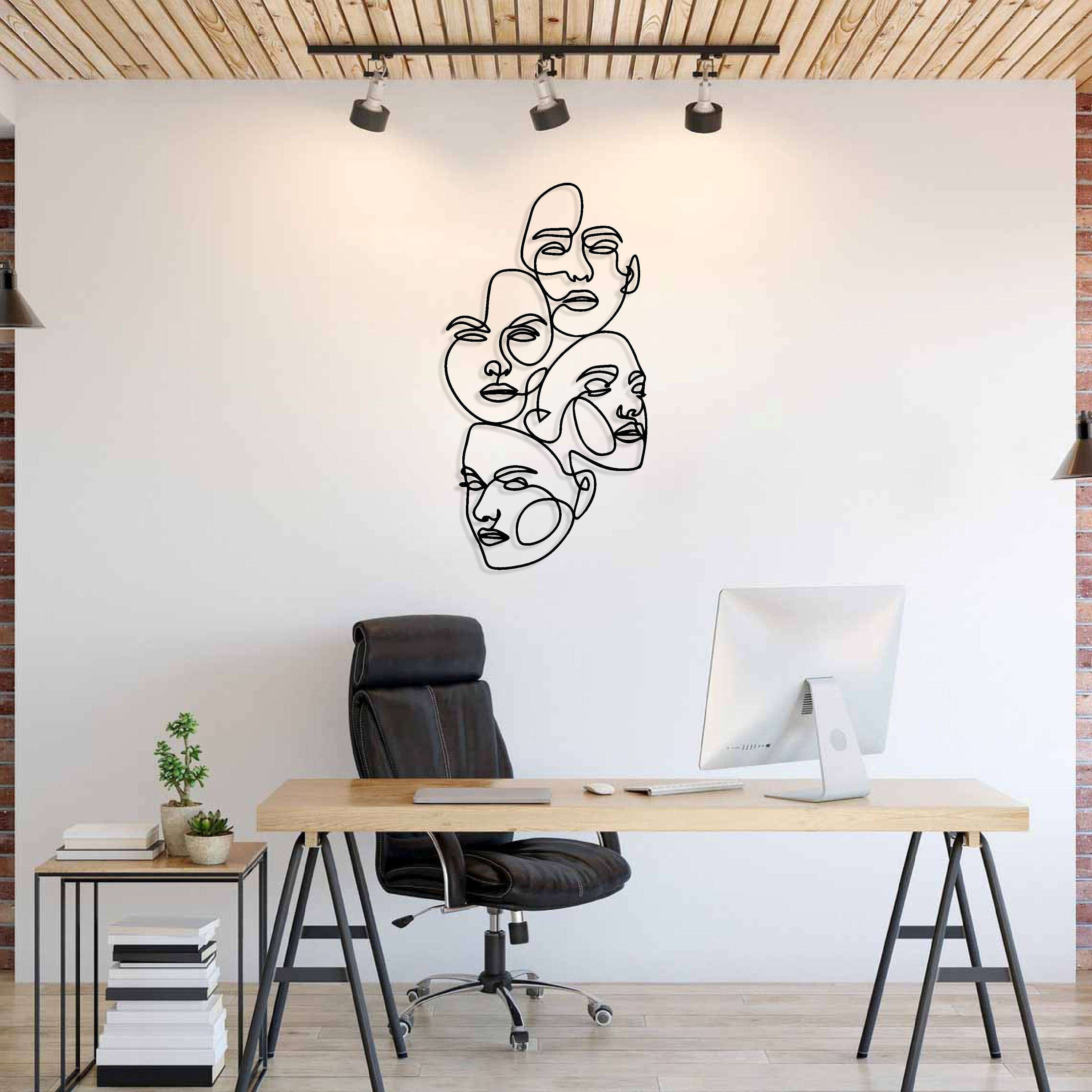 Woman Face Line Art – Abstract Wall Decor