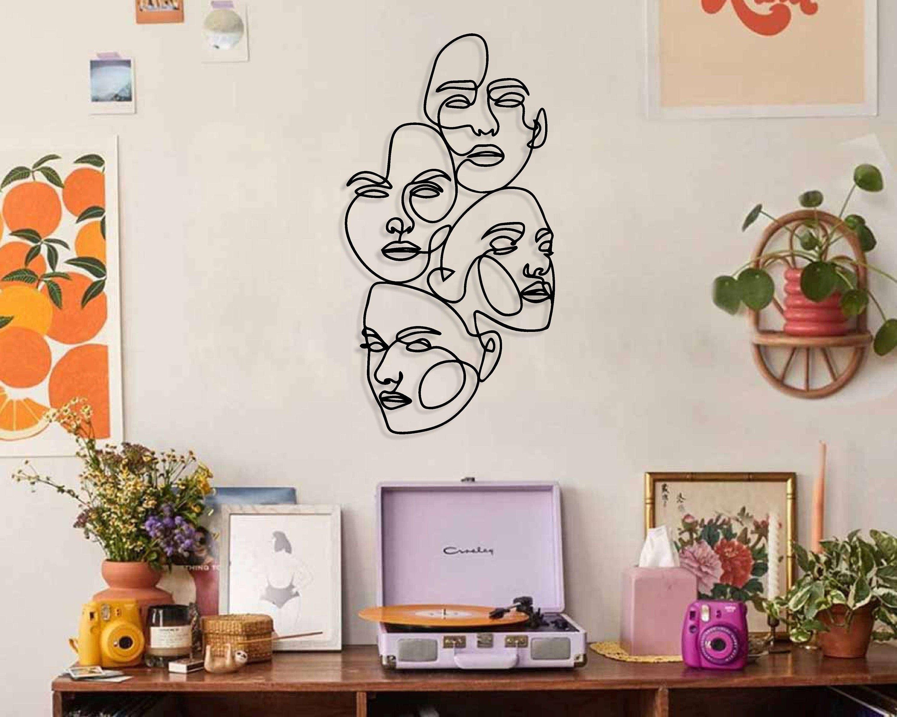 Woman Face Line Art – Abstract Wall Decor