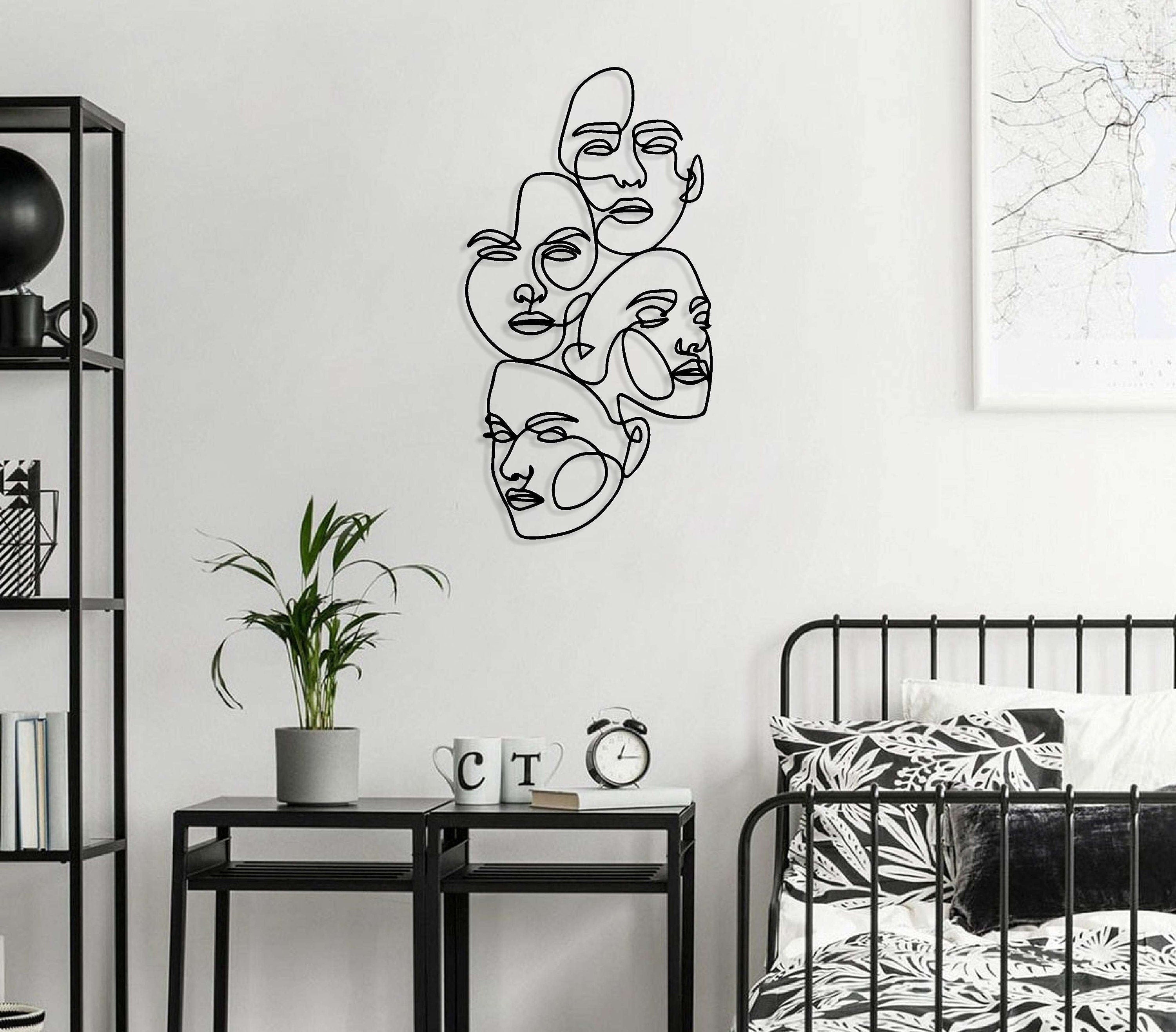 Woman Face Line Art – Abstract Wall Decor