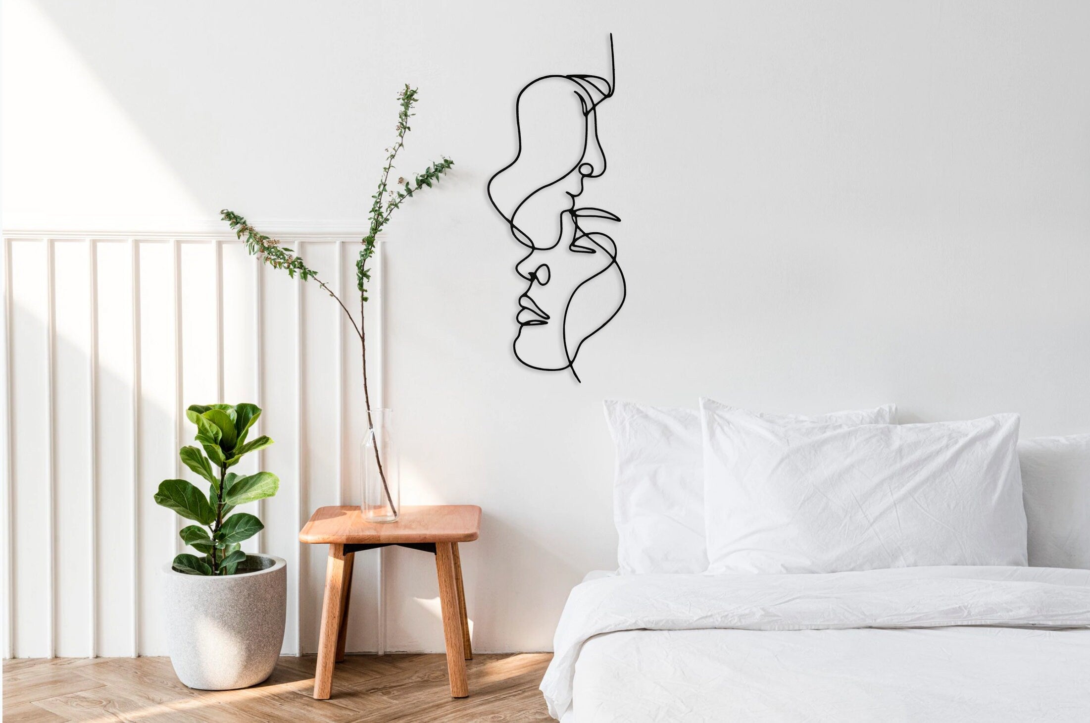 One Line Couple Wall Art