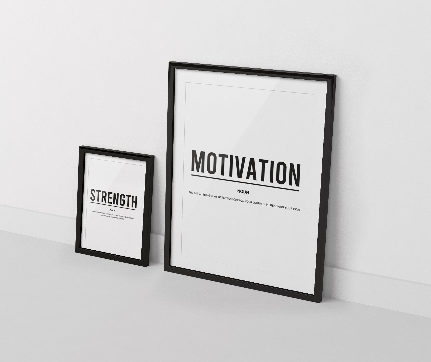 Strength | Motivation | Consistency – 3-Piece Definition Wall Art Set