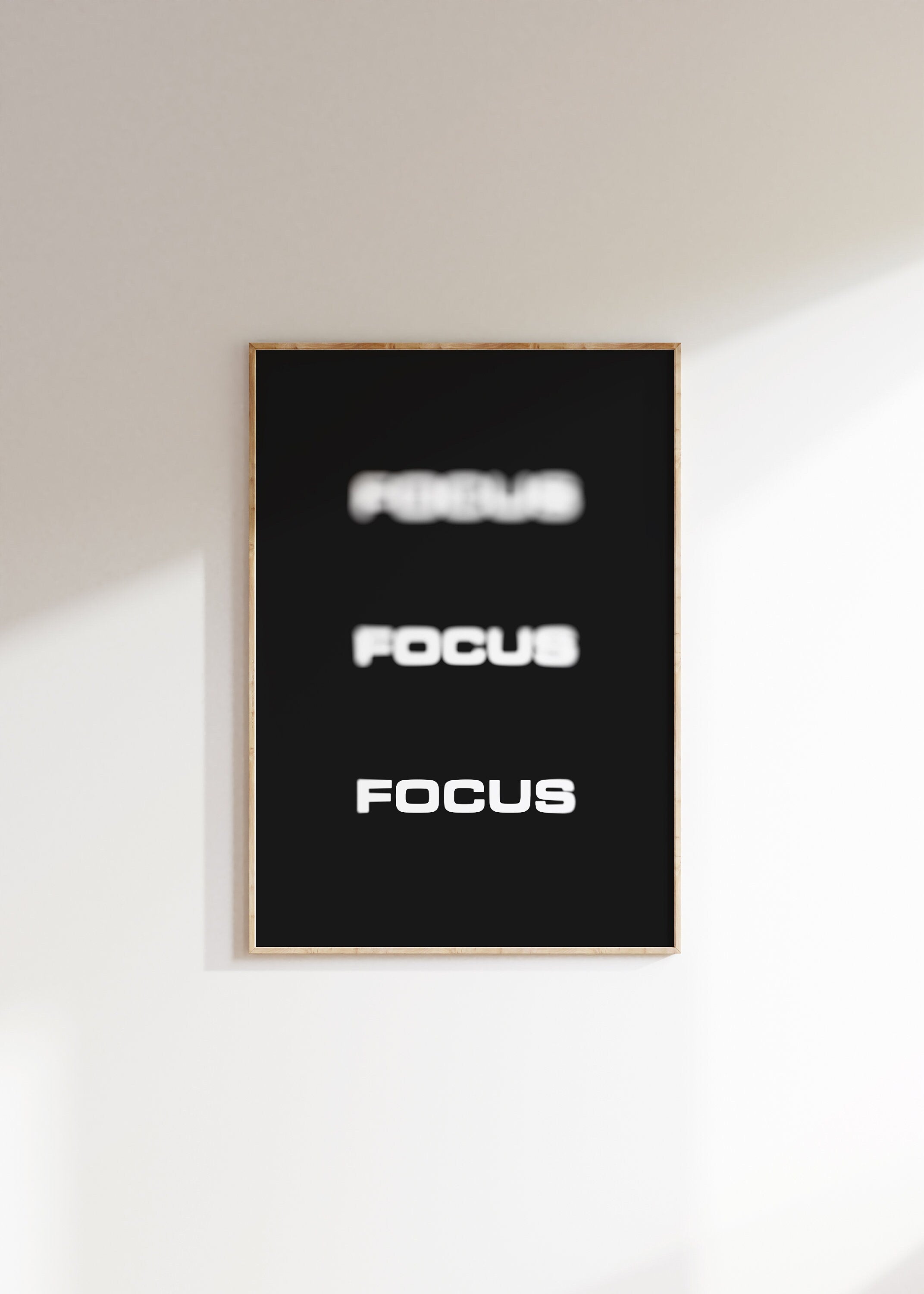 Focus – Minimalist Motivational Wall Art for Office & Gym