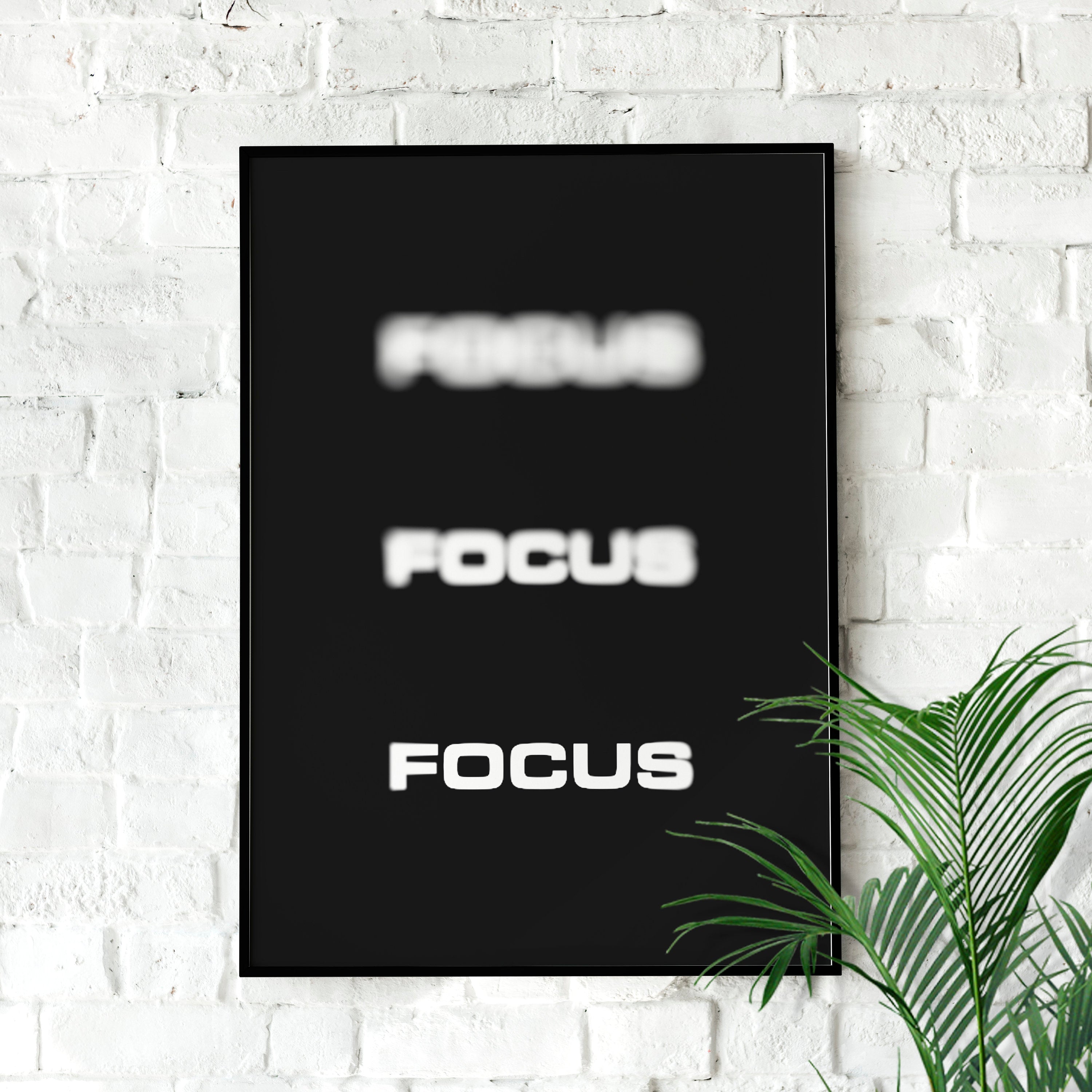 Focus – Minimalist Motivational Wall Art for Office & Gym