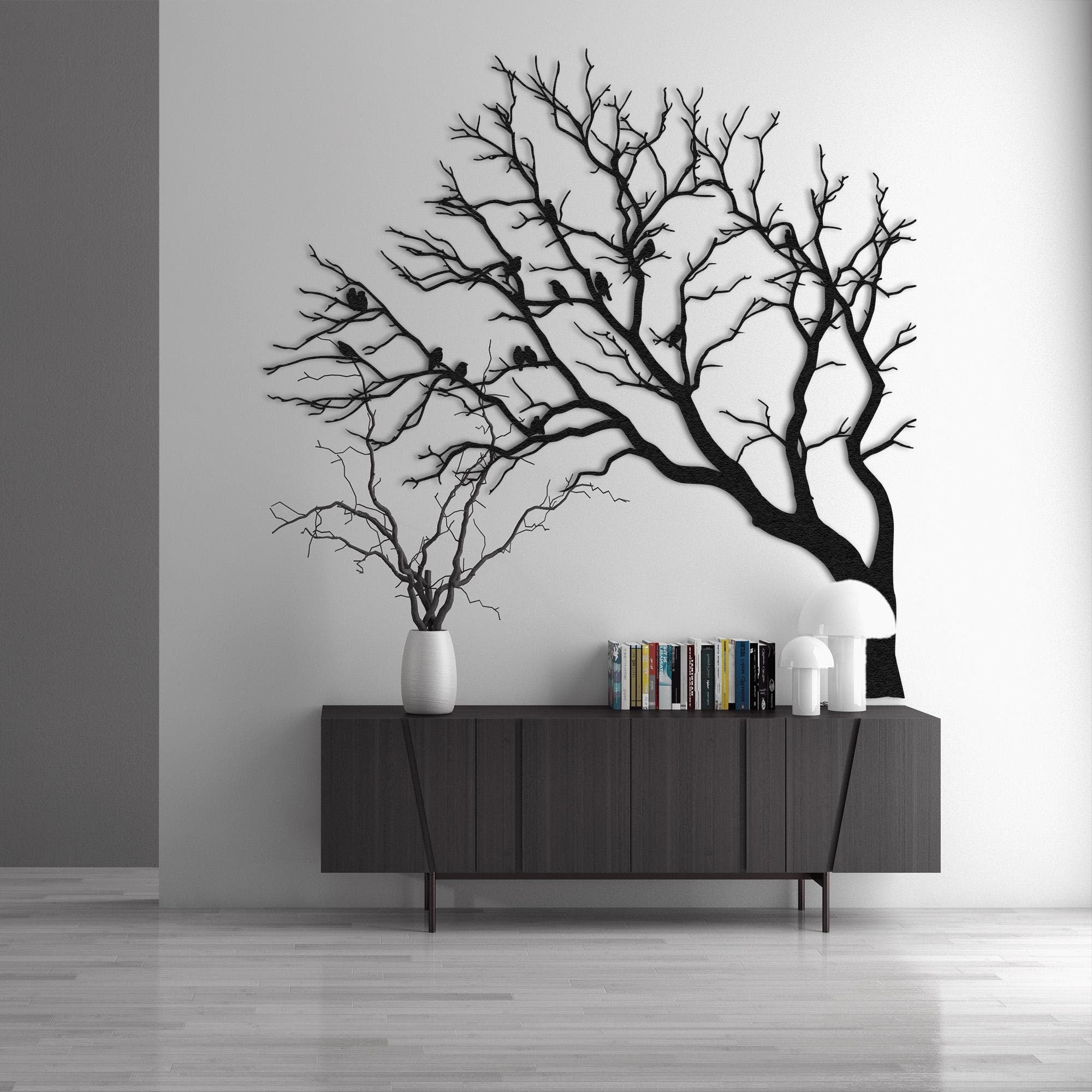 🕊️ Birds on Tree Branch Wall Art | Nature-Inspired Acrylic Decor | Living Room Forest Wall Hanging