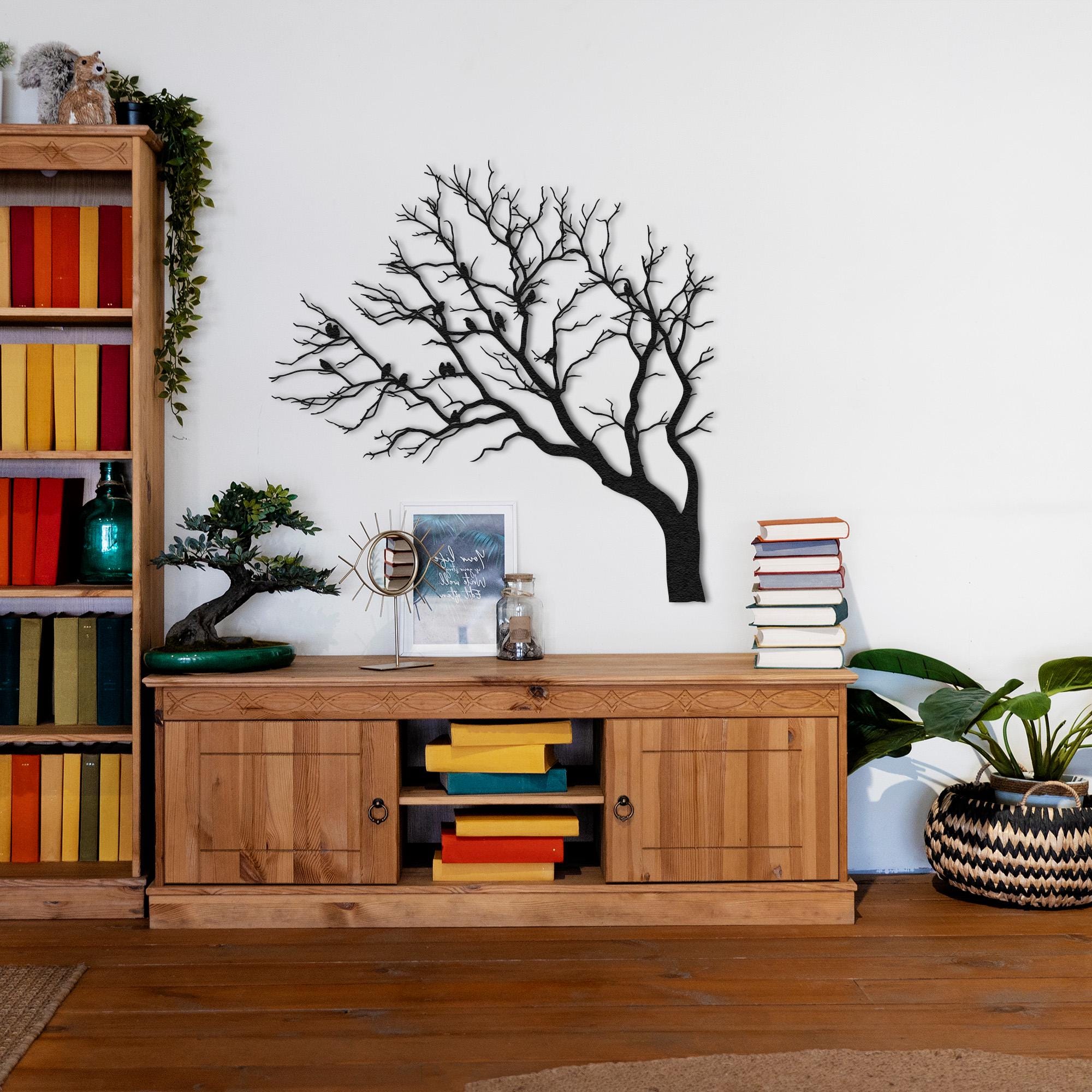 🕊️ Birds on Tree Branch Wall Art | Nature-Inspired Acrylic Decor | Living Room Forest Wall Hanging