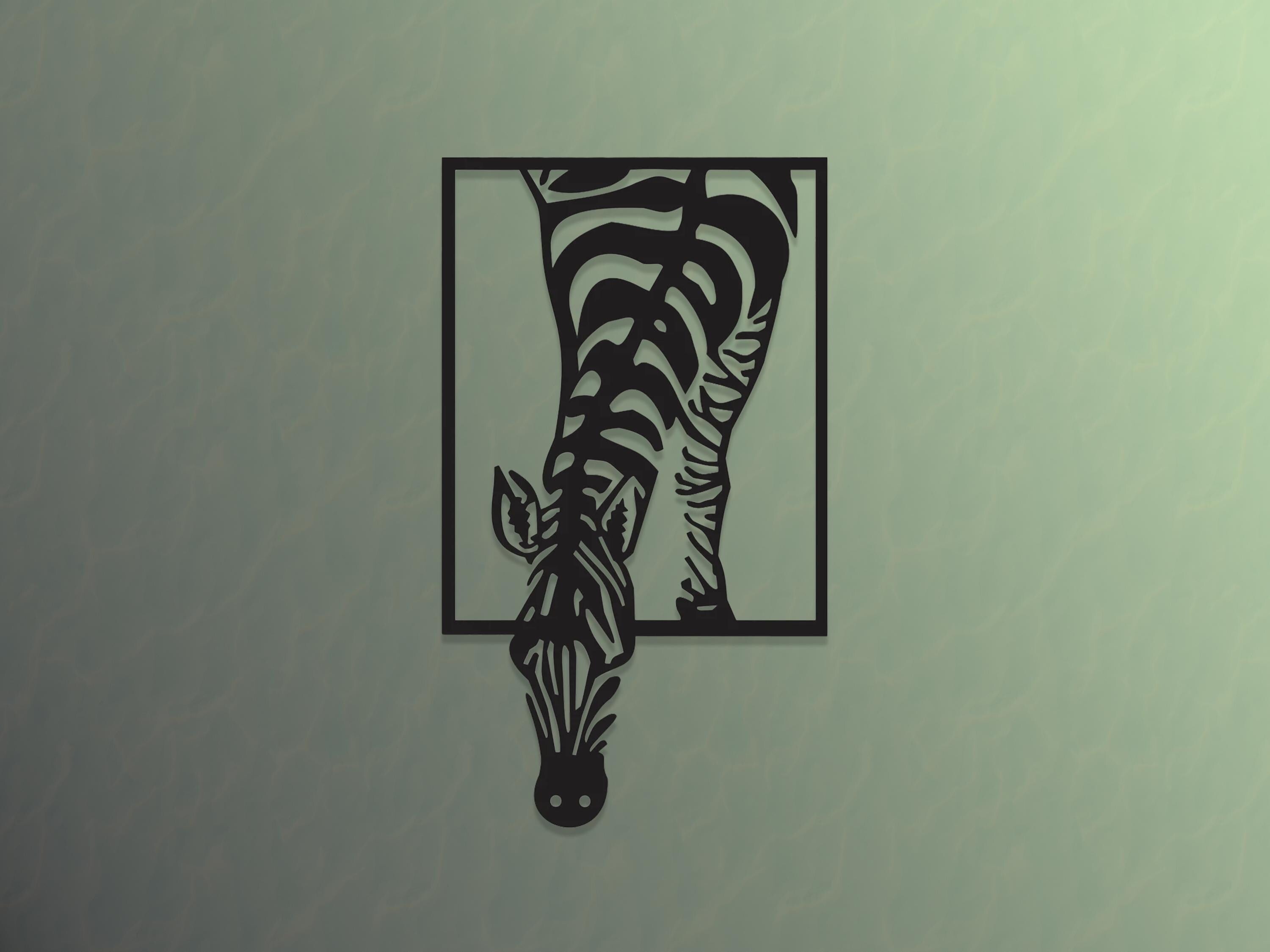 Modern Zebra Wall Art | Geometric Animal Decor | Abstract Wall Hanging | Contemporary Room Accent