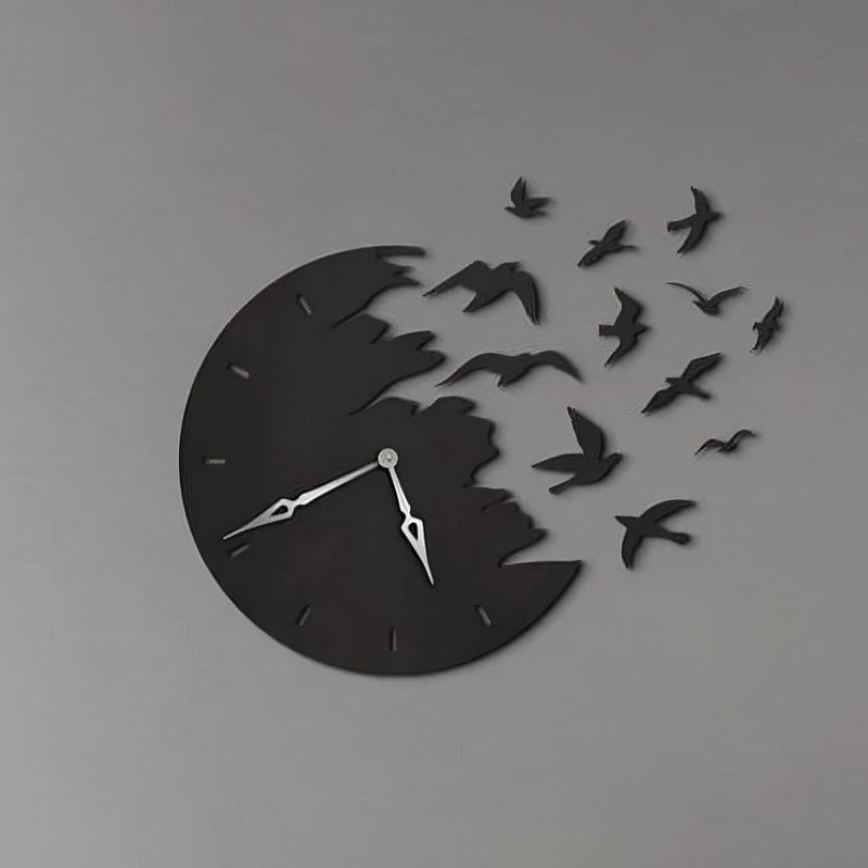 Flying Birds Acrylic Wall Clock – Artistic Silent Wall Décor